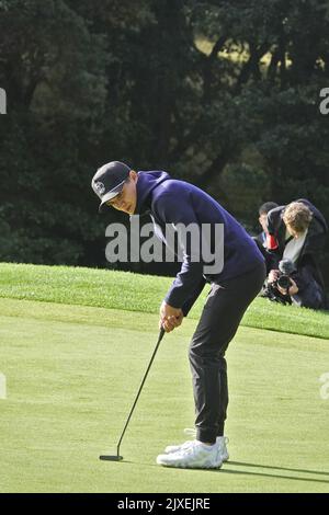 Wentworth, Surrey, Royaume-Uni. 7th septembre 2022. Lando Norris F1 étoiles sur le green au championnat BMW/PGA célébrité ProAm qui s'est tenu au club de golf Wentworth, Virginia Water, Surrey. Crédit : Motofoto/Alay Live News Banque D'Images