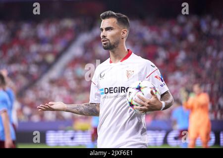 Séville, Espagne. 06th septembre 2022. Suso du FC Sevilla vu lors du match de l'UEFA Champions League entre le FC Sevilla et Manchester City à l'Estadio Ramon Sanchez Pizjuan à Séville. (Crédit photo : Gonzales photo/Alamy Live News Banque D'Images