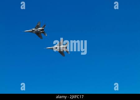 Krasnodar, Russie - 09 septembre 2012 : vacances d'aviation consacrées à l'anniversaire 100th de l'Armée de l'Air russe et à l'anniversaire 75th de la f Banque D'Images