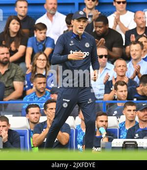 ***** PHOTO DU DOSSIER **** 03 Sep 2022 - Chelsea v West Ham United - Premier League - Stamford Bridge Formern Chelsea Manager Thomas Tuchel pendant le match à Stamford Bridge. Image : Mark pain / Alamy Live News Banque D'Images