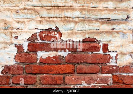 Un vieux fond de mur de briques Banque D'Images