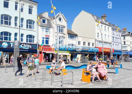 Bridlington Leisueland, salle d'arcade et cafés sur le front de mer Bridlington East Riding of Yorkshire England UK GB Europe Banque D'Images