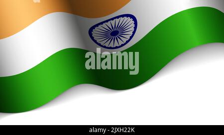 EPS10 vecteur coeur patriotique avec drapeau de l'Inde. Un élément d'impact pour l'utilisation que vous voulez en faire. Illustration de Vecteur