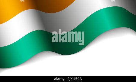 EPS10 vecteur coeur patriotique avec drapeau de la Côte d'Ivoire. Un élément d'impact pour l'utilisation que vous voulez en faire. Illustration de Vecteur