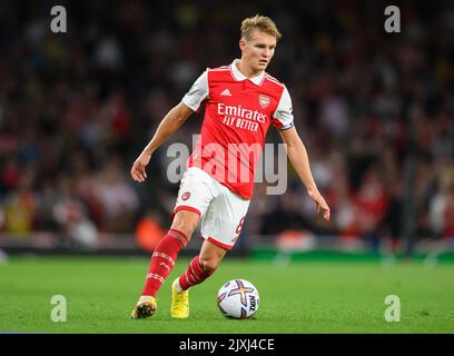 31 août 2022 - Arsenal / Aston Villa - Premier League - Emirates Stadium Martin Odegaard d'Arsenal pendant le match au stade Emirates. Image : Mark pain / Alamy Banque D'Images