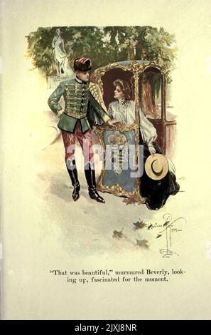 C'était beau, murmuré Beverly, regardant vers le haut, fasciné pour le moment du livre ' Beverly of Grausting ' par George Barr McCutcheon, 1866-1928 avec illus. Par Harrison Fisher Publisher New York Dodd, Mead 1904 Une comédie romantique également tourné en 1926 par Sidney Franklin et avec Marion Davies, Antonio Moreno et Creighton Hale Banque D'Images