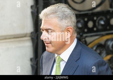 Londres, Royaume-Uni. 07th septembre 2022. Brandon Lewis, Lord Chancelier et secrétaire d'État à la Justice, arrive à une réunion du Cabinet au 10 Downing Street London. Crédit : Ian Davidson/Alay Live News Banque D'Images