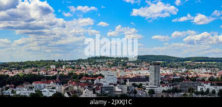 vue panoramique sur la ville d'ulm avec beau temps Banque D'Images