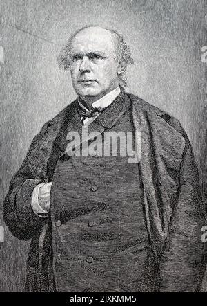 Portrait de Salmon P. Chase (1808-1873) politicien américain, juriste et juge en chef des États-Unis. Daté du 19th siècle Banque D'Images