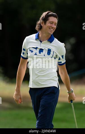 Vernon Kay pendant le championnat BMW PGA 2022 Celebrity Pro-Am au Wentworth Club, Virginia Water, Royaume-Uni, 7th septembre 2022 (photo de Richard Washbrooke/News Images) Banque D'Images