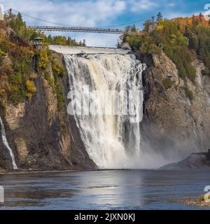 Chutes Montmorency, belle chute d'eau au Canada Banque D'Images