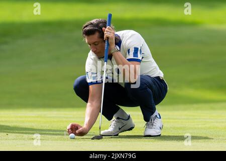 Vernon Kay pendant le championnat BMW PGA 2022 Celebrity Pro-Am au Wentworth Club, Virginia Water, Royaume-Uni. 7th septembre 2022. (Photo de Richard Washbrooke/News Images) à Virginia Water, Royaume-Uni, le 9/4/2022. (Photo de Richard Washbrooke/News Images/Sipa USA) crédit: SIPA USA/Alay Live News Banque D'Images