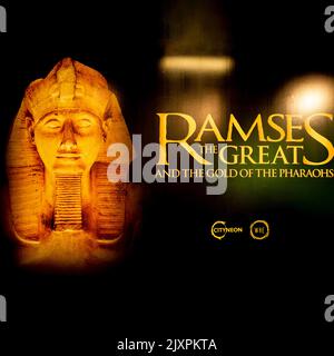 Ramses le Grand et l'Or des Pharaons exposition Banque D'Images