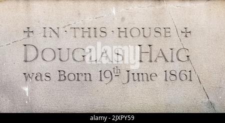 Lieu de naissance du maréchal Douglas Haig, 1st Earl Haig - Charlotte Square, Édimbourg, Royaume-Uni. Banque D'Images