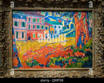 Maurice Vlaminck peinture 'la machine restaurant', Musée d'Orsay, Paris, France Banque D'Images