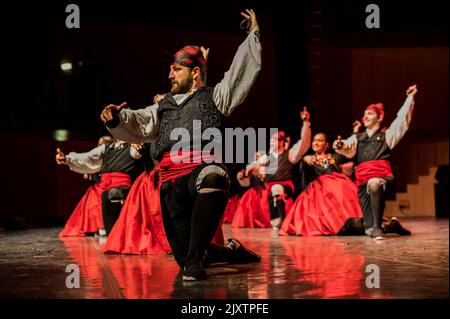 Raices de Aragon formation de danse d'Aragon, Espagne, se produit à Eifolk, XXXI Réunion internationale de la ville folklorique de Saragosse, Espagne Banque D'Images