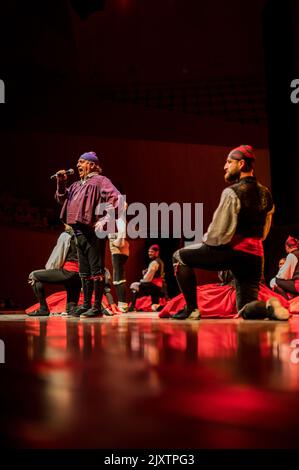 Raices de Aragon formation de danse d'Aragon, Espagne, se produit à Eifolk, XXXI Réunion internationale de la ville folklorique de Saragosse, Espagne Banque D'Images