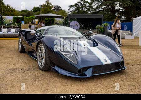 De Tomaso P72, au salon privé Concours d’Elégance tenu au Palais de Blenheim le 4th septembre 2022. Banque D'Images