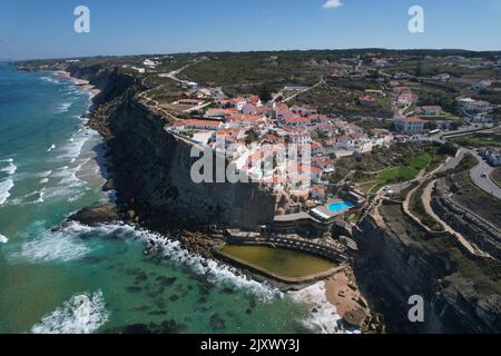 Vue aérienne à azenhas do mar, Portugal Banque D'Images