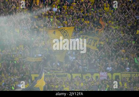 6 septembre 2022 : . Borussia Dortmund est fan de Borrusia Dortmund et du FC Copenhague au parc signal Iduna, Dortmund, Allemagne. Ulrik Pedersen/CSM. Banque D'Images