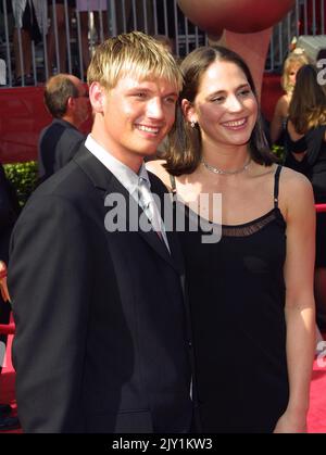 Hollywood, CALIFORNIE, États-Unis. 12th juillet 2002. NICK CARTER, SUE BIRD.10TH PRIX ANNUELS DE L'ESPY.KODAK THEATRE, HOLLYWOOD, CA.10 JUILLET 2002. NINA PROMMER/ 2002 K25515NP crédit: Nina Prommer/ZUMA Wire/Alay Live News Banque D'Images