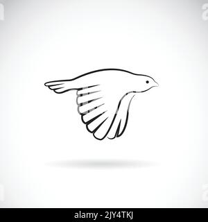 Image vectorielle d'une icône d'oiseau sur fond blanc. Fin. Illustration vectorielle superposée facile à modifier. Animaux sauvages. Illustration de Vecteur