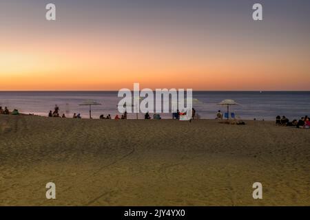 Coucher de soleil sur la plage de Fortaleza Ceara Brésil Banque D'Images