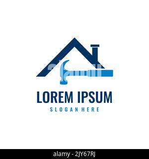 Modèle de conception de logo de construction domestique. Modèle de logo de magasin de bâtiment de maison Illustration de Vecteur