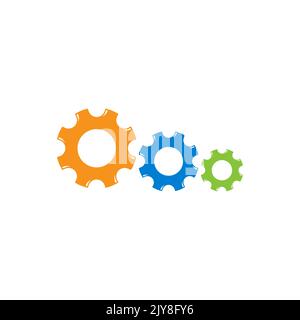 Vecteur du logo Gear, icône, symbole, modèle de conception d'illustration Illustration de Vecteur