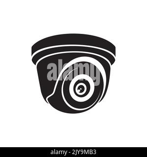 Logo CCTV Vector Icon Design. Modèle de logo de l'appareil photo. Et vecteur du logo du système de sécurité Illustration de Vecteur