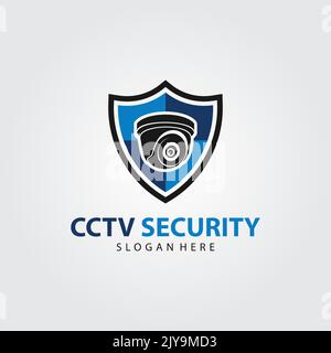 Conception du logo du vecteur CCTV. Modèle de logo de l'appareil photo. Et vecteur du logo du système de sécurité Illustration de Vecteur