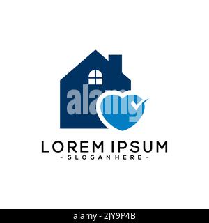 Modèle de logo Home Care. Illustration de Vecteur