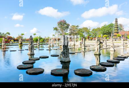 Palais aquatique de Tirta Gangga dans l'Est de Bali, Indonésie Banque D'Images