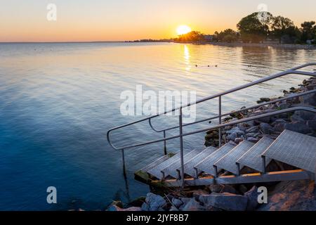 Siofok - oblast de rekreační, Jezero Balaton, Maďarsko / Siofok zone de loisirs de ville, lac Balaton, Hongrie, Europe Banque D'Images