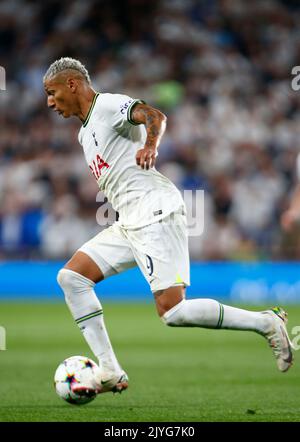 Richarlison de Tottenham Hotspur en action lors du match de football de la Ligue des champions de l'UEFA entre Tottenham Hotspur et l'Olympique de Marseille à Tottenh Banque D'Images