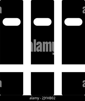 Organiser l'étagère icône de l'interface utilisateur en glyphe noir Illustration de Vecteur