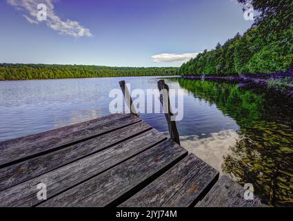 Le Door County Land Trust est une organisation de conservation des terres qui protège des milliers d'acres de terres dans le comté de Door Wisconsin comme cette réserve Banque D'Images