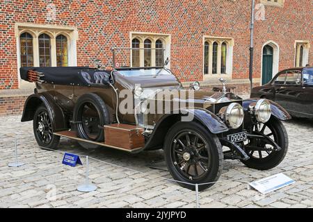 Rolls-Royce 40/50 HP Silver Ghost Tourer (1912). Gooding Classic car Auction, 3 septembre 2022. Hampton court Palace, Londres, Royaume-Uni, Europe Banque D'Images