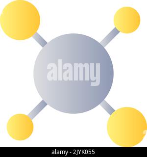 Structure des molécules gradient plat icône de l'interface utilisateur à deux couleurs Illustration de Vecteur