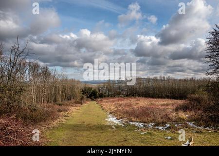 Steyning, 31 janvier 2019 : la marche en fer à cheval à Steyning, dans le Sussex Ouest Banque D'Images