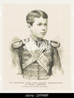 Nicolas Alexandrovitch de Russie, le grand-duc héréditaire, faisait partie de la famille impériale russe. Il était le fils aîné du grand-duc Alexandre Mikhaïlovitch et un membre de la dynastie Romanov. La vie de Nicolas a été marquée par son rôle dans l'armée russe et son statut de noble dans la Russie impériale. Banque D'Images