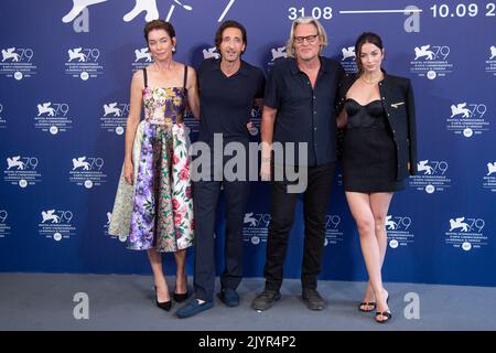 Julianne Nicholson, Adrien Brody, Andrew Dominik et Ana de Armas assistent à la séance photo Blonde lors du Festival International du film de Venise (Mostra) 79th à Venise, Italie sur 08 septembre 2022. Photo d'Aurore Marechal/ABACAPRESS.COM Banque D'Images