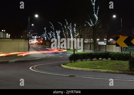 Sentier de signalisation routière, Castlecomer Road, Kilkenny, Irlande Banque D'Images