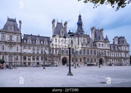 L'Hôtel de ville, l'Hôtel de ville de Paris, France Banque D'Images