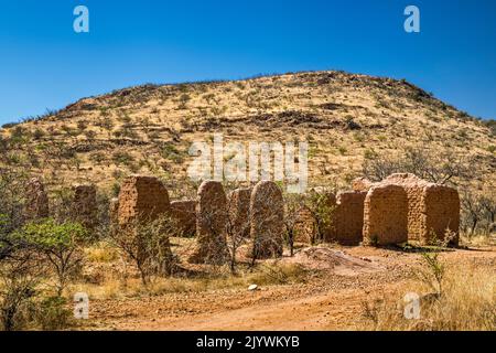 Adobe ruines à Alto Camp, Bond Canyon, Salero Road (Forest Road 143), Santa Rita Mountains, Coronado National Forest, Arizona, États-Unis Banque D'Images