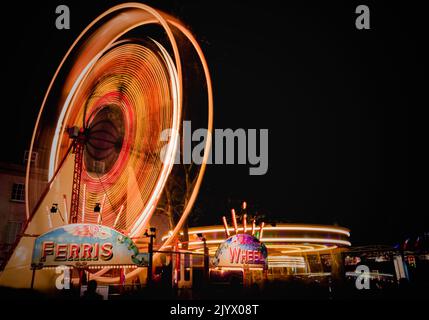 Le trajet « Big Wheel » très apprécié au salon annuel de la rue à St Giles, Oxford. Banque D'Images