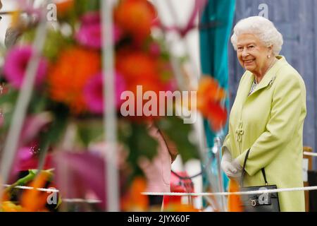 Non exclusif : la reine Elizabeth et William, le duc de Cambridge, sont invités à visiter Catherine, (connue sous le nom de Kate), la duchesse de Cambridge, Banque D'Images