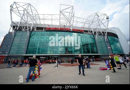 Manchester, Angleterre, 8th septembre 2022. Vue générale du stade avant le match de l'UEFA Europa League à Old Trafford, Manchester. Le crédit photo devrait se lire: Andrew Yates / Sportimage Banque D'Images