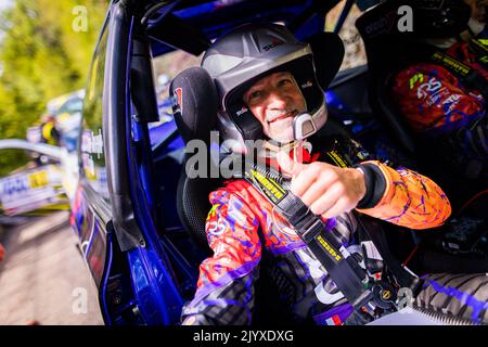 JEAN-JOSEPH Simon, PIVATO Patrick, Subaru Impreza 555, portrait au cours du Rallye du Mont-blanc Morzine 2022, 6th tour du Championnat de France des Rallyes 2022, de 8 septembre à 10 à Morzine, France - photo Bastien Roux / DPPI Banque D'Images