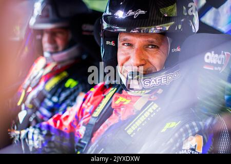 JEAN-JOSEPH Simon, PIVATO Patrick, Subaru Impreza 555, portrait au cours du Rallye du Mont-blanc Morzine 2022, 6th tour du Championnat de France des Rallyes 2022, de 8 septembre à 10 à Morzine, France - photo Bastien Roux / DPPI Banque D'Images